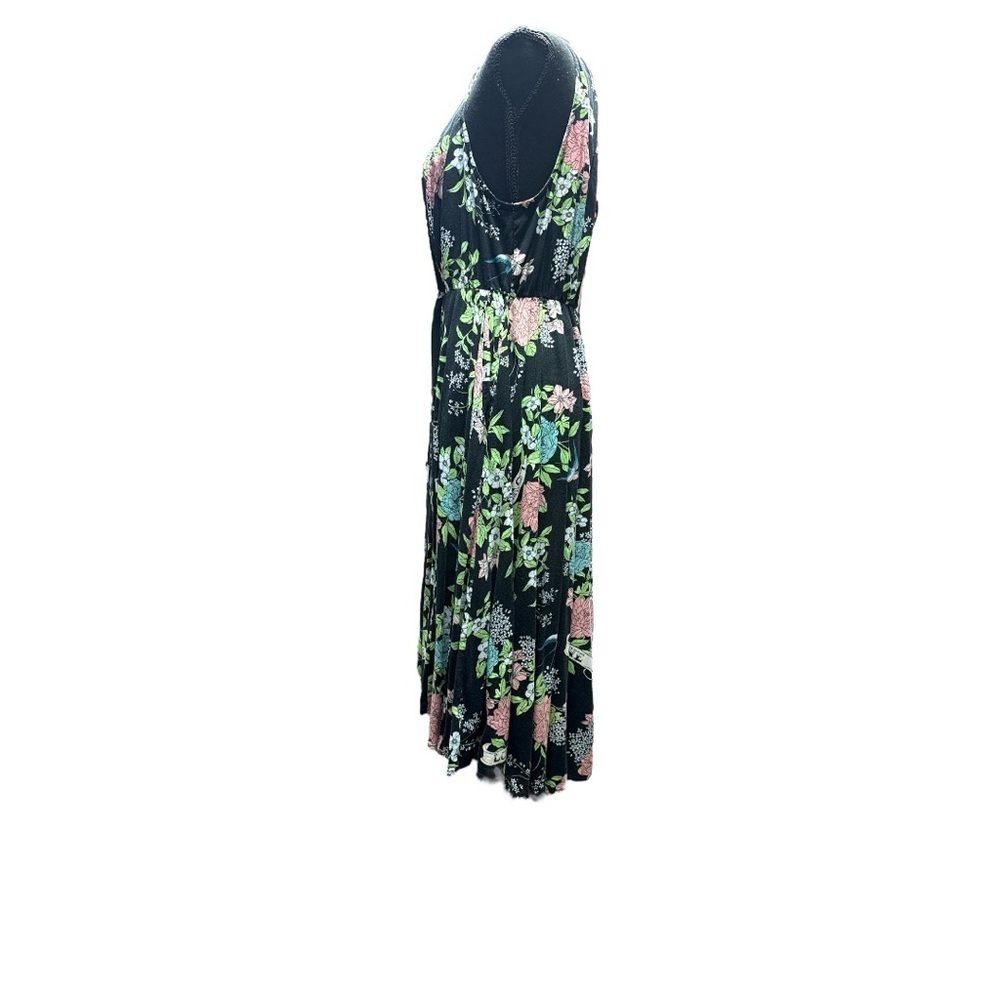 Torrid Black Floral Midi Dress Size 10 - Picture 3 of 10